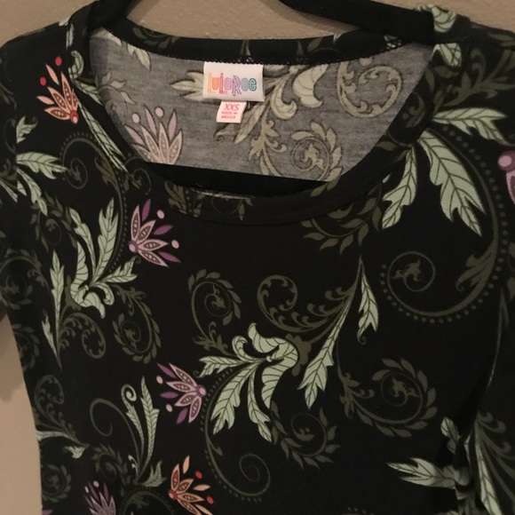 Lularoe Black Floral Julia Dress - Picture 2 of 3